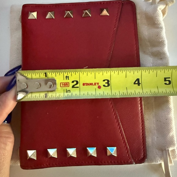 Authentic Valentino Garavani Red Studded Leather Wallet - Picture 12 of 12